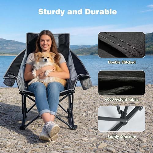 Rocking camping chair with padded headrest — photo 5