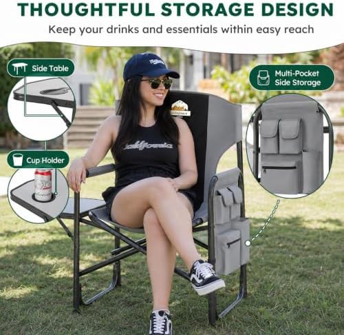 Colegence heavy duty steel frame director chair 600 lb — photo 4