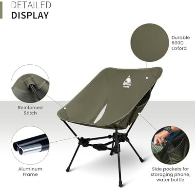 Folding backpacking chair for hiking and outdoor camping — photo 4