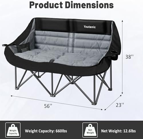 Extra Large Double Padded Camping Chair — photo 3