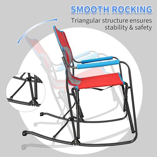 Oversized rocking director chair for outdoor patio — photo 3