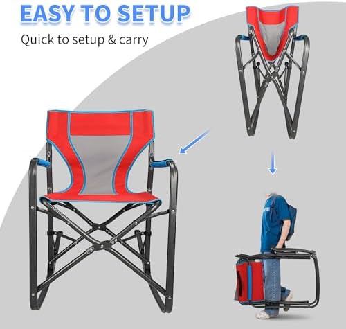 Oversized rocking director chair for outdoor patio — photo 5