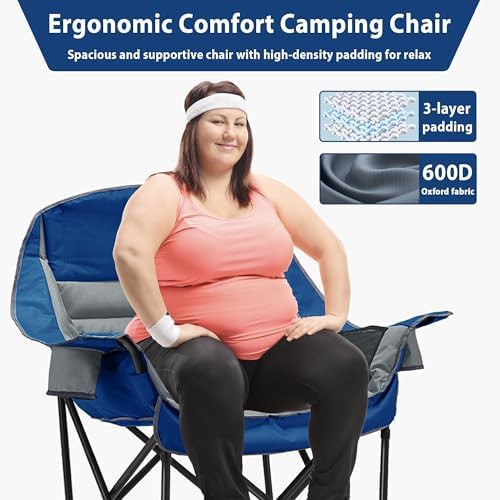 Oversized Padded Folding Camping Chair — photo 4