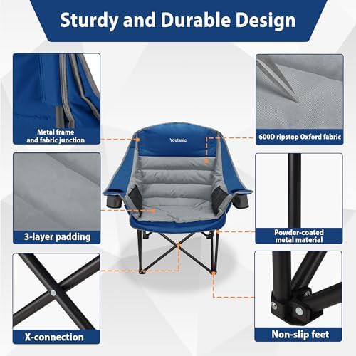 Oversized Padded Folding Camping Chair — photo 5