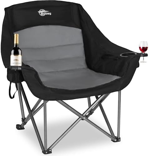 Padded 500 lbs XL heavy duty camping chair