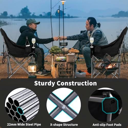 Padded 500 lbs XL heavy duty camping chair — photo 4
