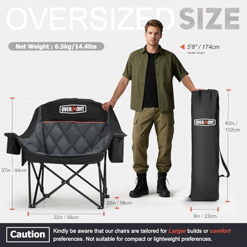 Oversized xl camping chair for adults — photo 3