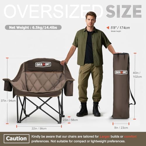 XL support adult camping chair — photo 3