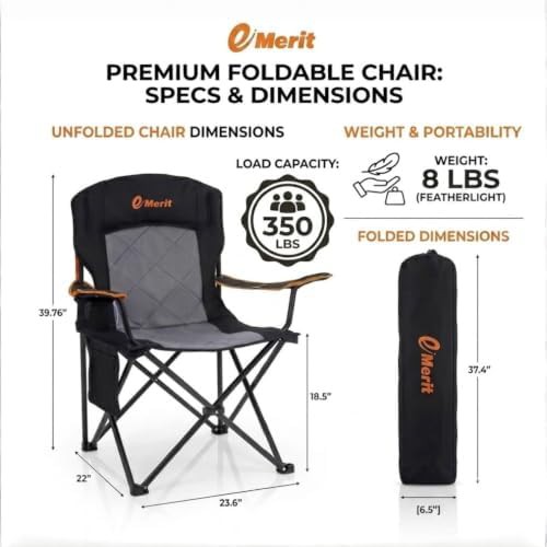 Padded Oversized Camping Chairs Two Pack — photo 3
