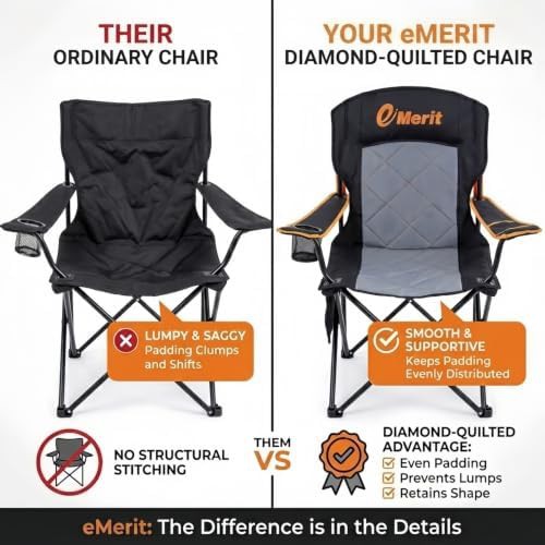 Padded Oversized Camping Chairs Two Pack — photo 4