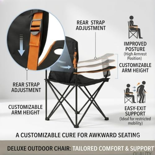 Padded Oversized Camping Chairs Two Pack — photo 5