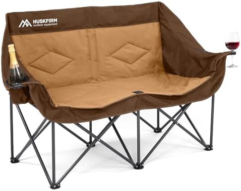Brown oversized double camping chair for adults