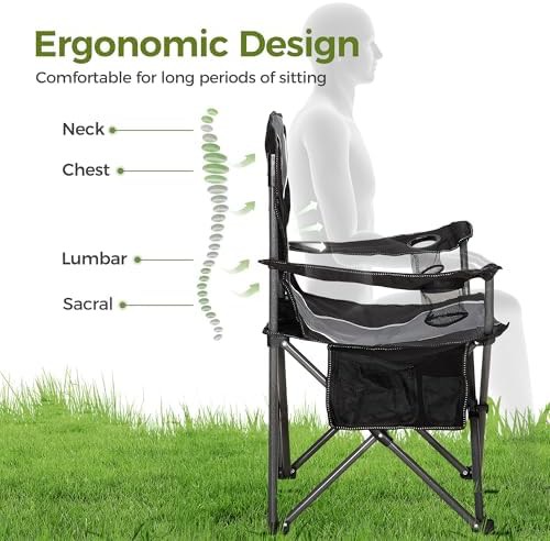 Padded Arm Camping Chair with Side Pocket — photo 3