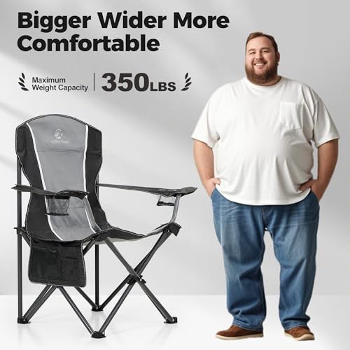Padded Arm Camping Chair with Side Pocket — photo 4