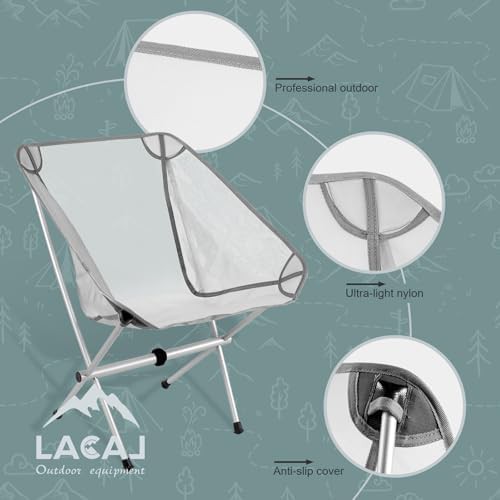 Gotop ultra light grey aluminum camping chair — photo 4