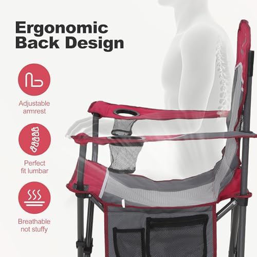 Mesh Back Portable Folding Chair Pair — photo 4