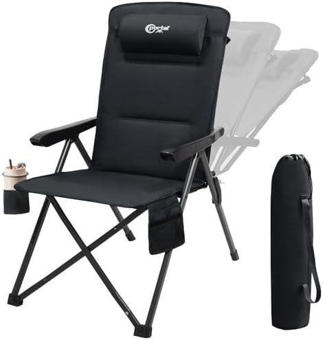 Reclining Camping Chair with Adjustable Back