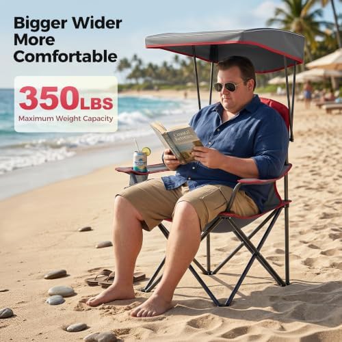 Heavy Duty Canopy Chairs with Sunshade Pair — photo 5