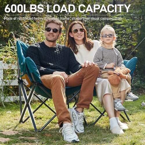 Green padded double camping couch — photo 4