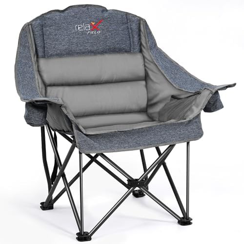 Oversized Grey Portable Camp Chair