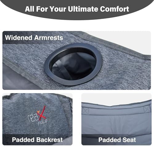 Oversized Grey Portable Camp Chair — photo 5