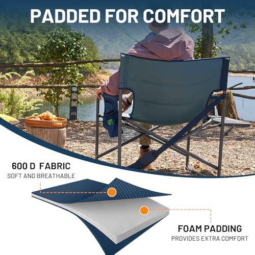Extra wide director chair heavy duty folding — photo 4