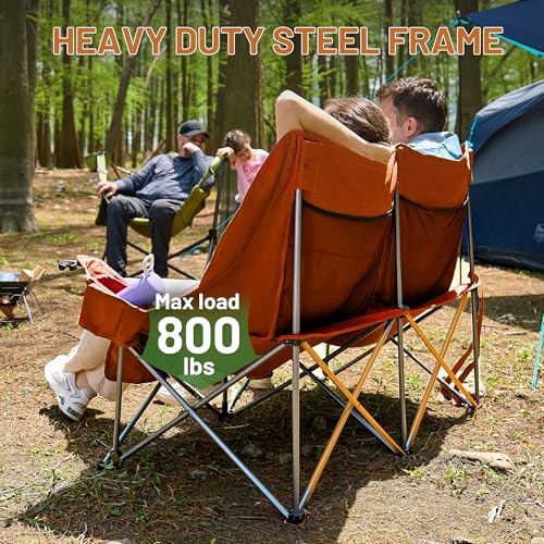 Double camping chair heavy duty camp couch — photo 4