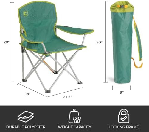 Two Green Youth Quad Chairs with Cupholders — photo 3