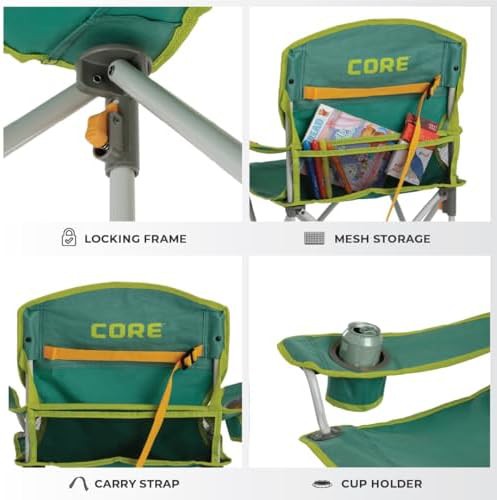 Two Green Youth Quad Chairs with Cupholders — photo 4