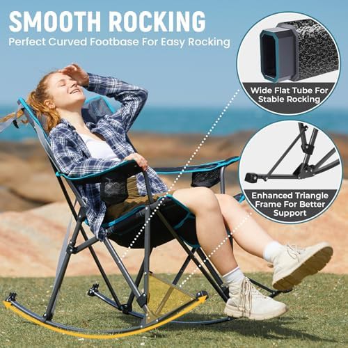 Rocking folding adult camping chair — photo 3