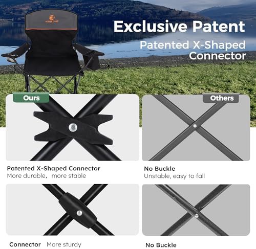 Folding adults lawn chair for camping outdoor — photo 4