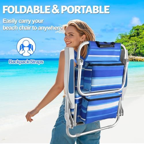 Five position backpack chair with cooler — photo 5