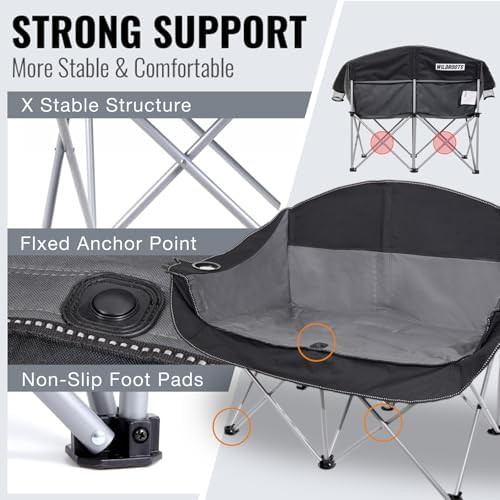 Portable double camping chair loveseat — photo 3