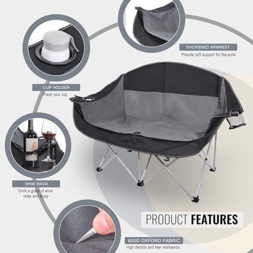 Portable double camping chair loveseat — photo 4