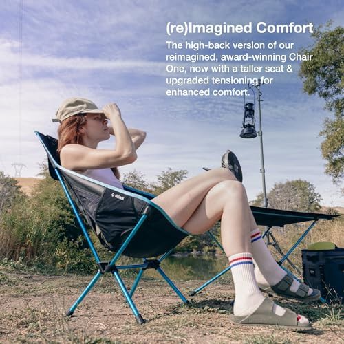 High-performance high-back camping chair in black — photo 3