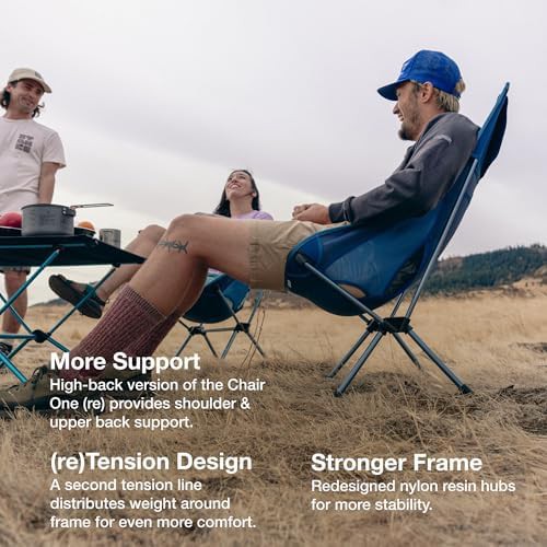 High-performance high-back camping chair in black — photo 5