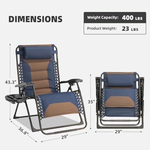 Zero Gravity Padded Reclining Lounge Chair — photo 3
