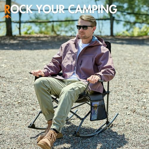 Rocking Camping Chair Folding Portable Rocker — photo 3