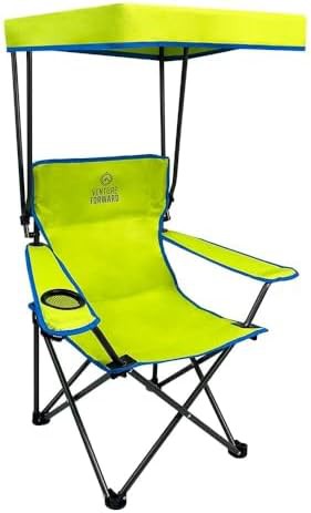 Youth outdoor canopy chair with adjustable shade