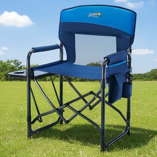 Folding Directors Chair with Side Table