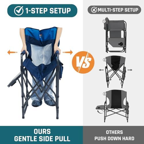 Folding Directors Chair with Side Table — photo 3