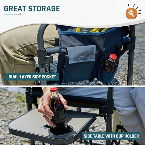 Folding Directors Chair with Side Table — photo 4