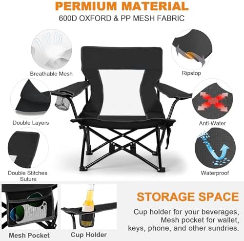 Black Beach Camping Chair Pair — photo 4
