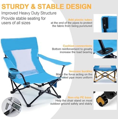 Blue Beach Camping Chair Pair — photo 3