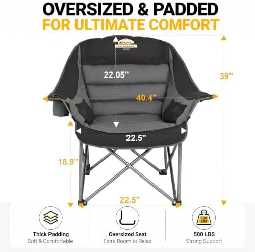 Colegence padded oversized adult lawn chair two pack — photo 3