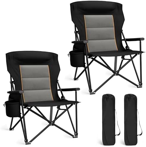 Heavy Duty 550 lbs Padded Chairs Pair