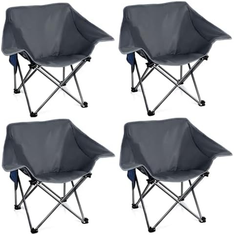 Black gray heavy duty sports chair