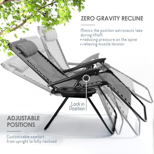 Zero Gravity Grey Lounge Chair — photo 4