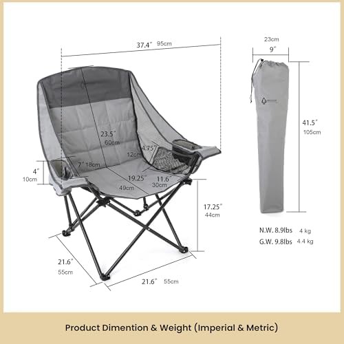 Oversized folding camp chair hunting — photo 3