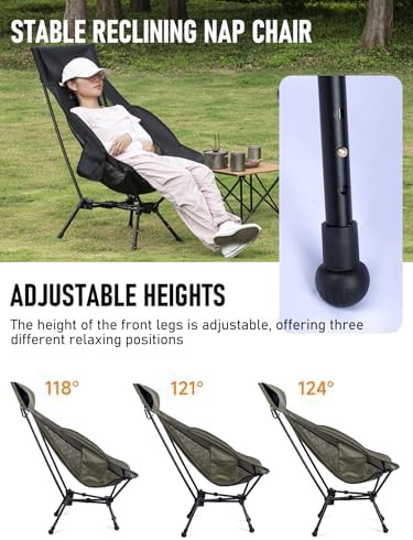 High Back Anti Sinking Folding Chair — photo 4
